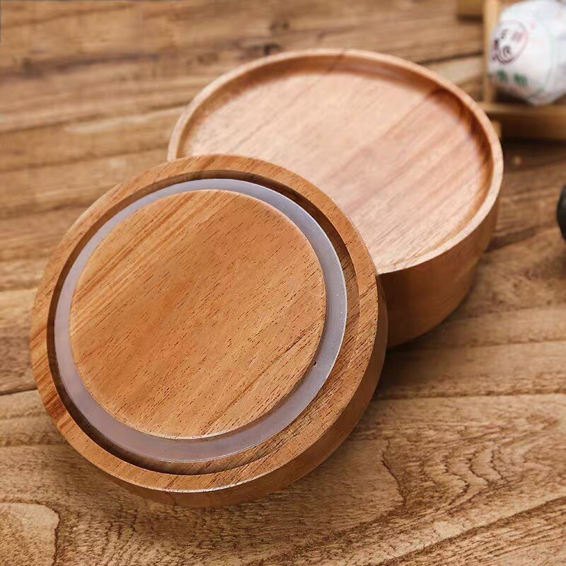 Glass Loose Leaf Tea Canister & Wooden Lid